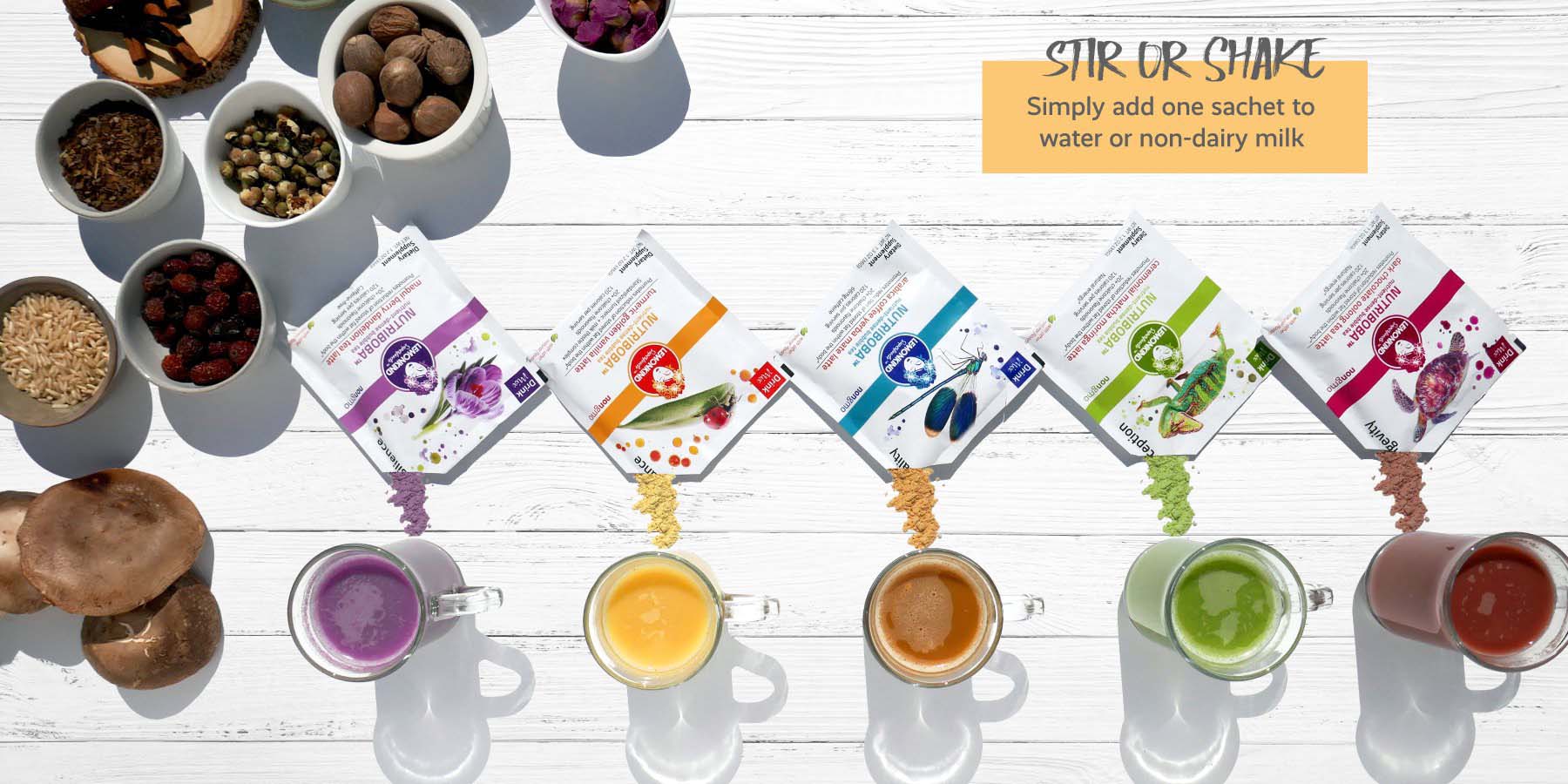 Our fat burn lattes are easy to take, just add water or non-dairy milk