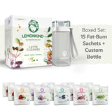3 Day FAT-BURN Cleanse - 5 Superblend Latte Flavors with Rice Milk & Pea Protein (15 Pack+Bottle)