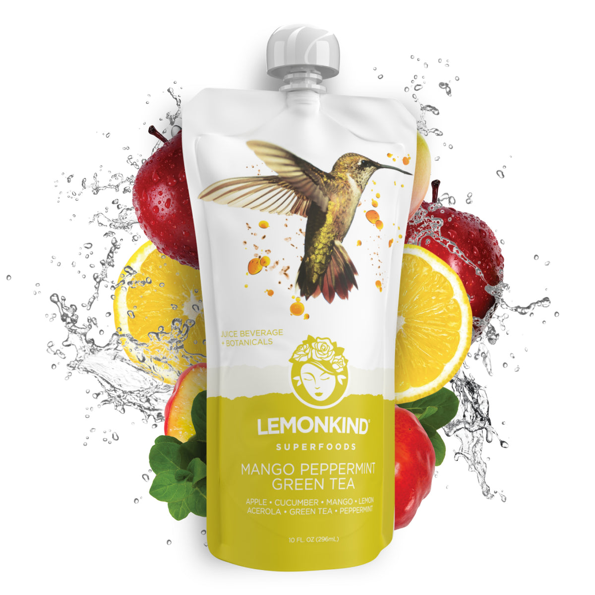 Mango Peppermint Green Tea Antioxidant Juice – Energy &amp; Immune Defense (12 Pack)