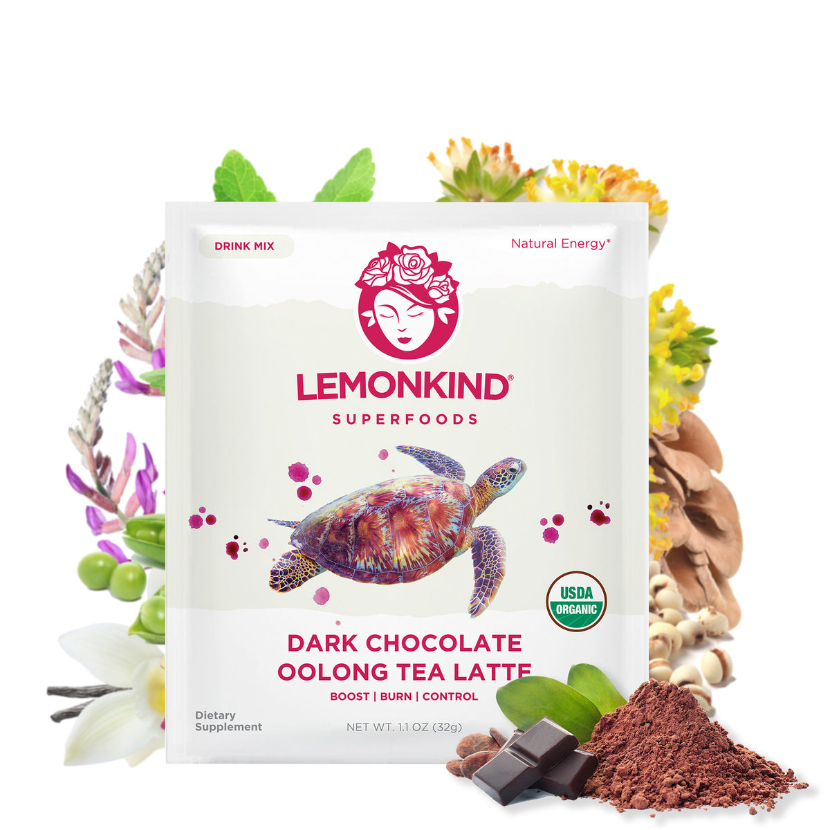 FAT-BURN Dark Chocolate Oolong Latte - Antioxidant &amp; Mood Boost (10 Lattes)