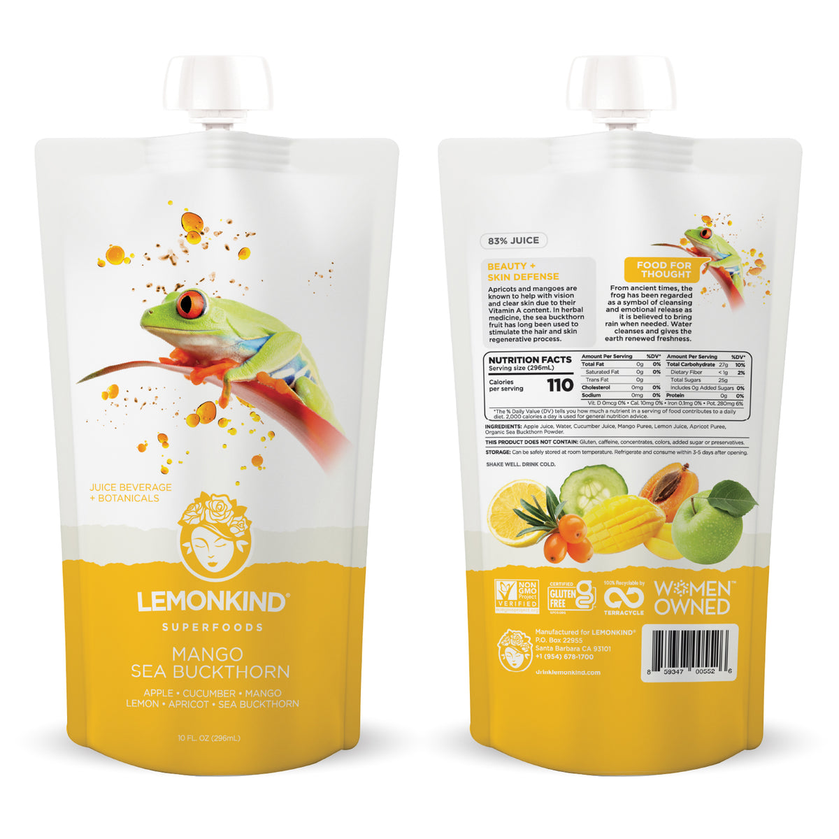 Mango Sea Buckthorn Superfood Juice – Beauty &amp; Skin Defense (12 Pack)
